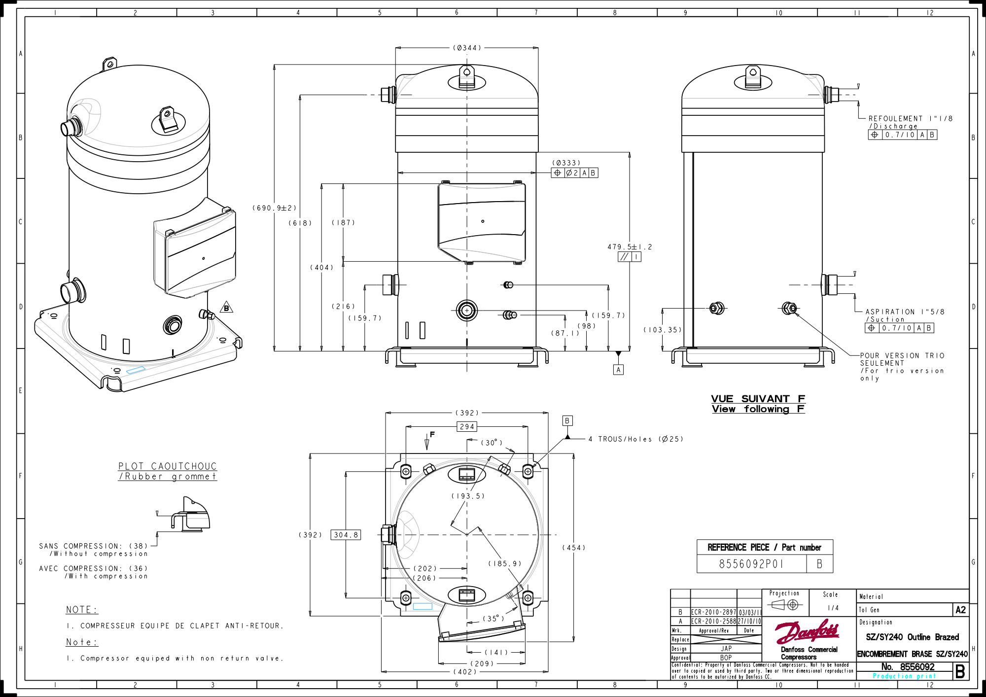 IMG026386493749_preview.jpg | SY — Герметичные спиральные компрессоры, R22, R134a, R407C Данфосс (Danfoss) | официальный сайт Danfoss Россия