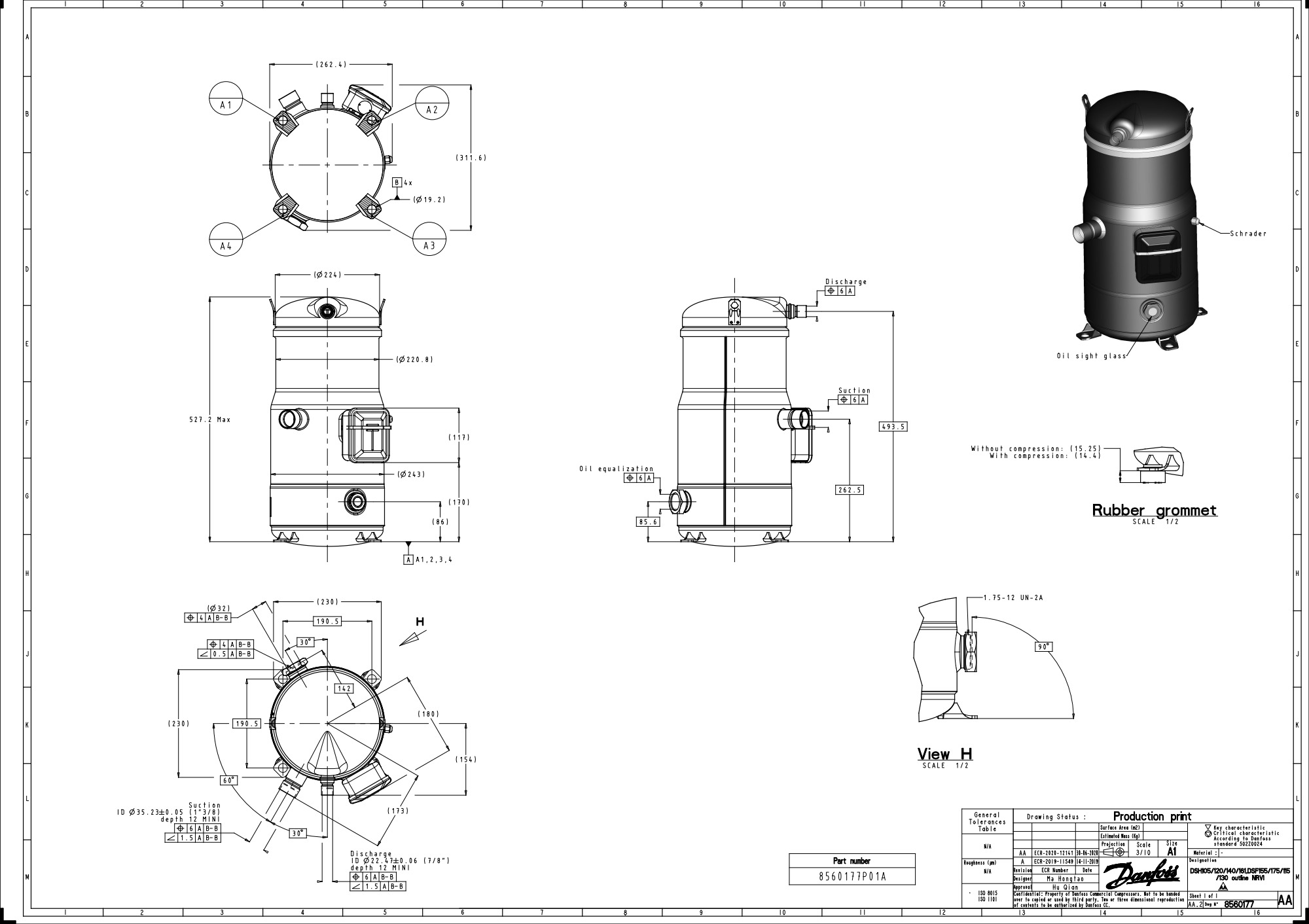 ID363840470065-0101_preview.jpg | DSH — Герметичные спиральные компрессоры, R410A Данфосс (Danfoss) | официальный сайт Danfoss Россия