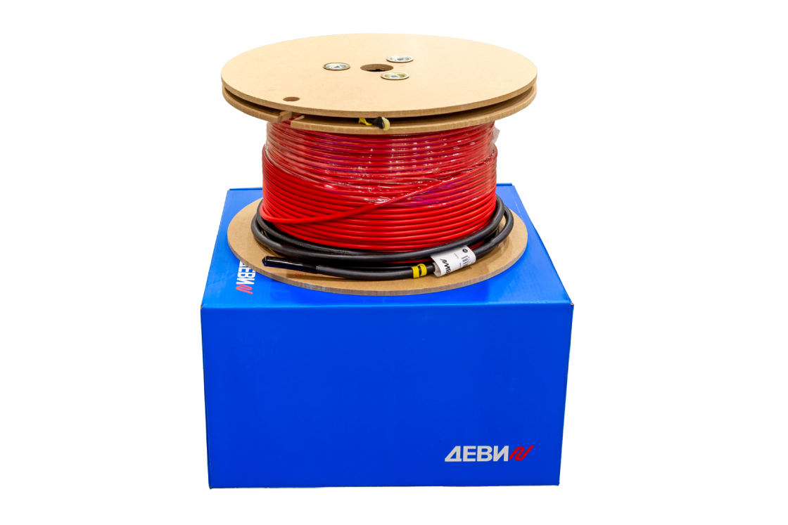 Кабель ДЕВИ Flex-18T_drum_box —.png | ДЕВИ Flex-18T (Флекс-18Т) — двухжильный нагревательный кабель для системы «теплый пол» | официальный сайт Danfoss Россия