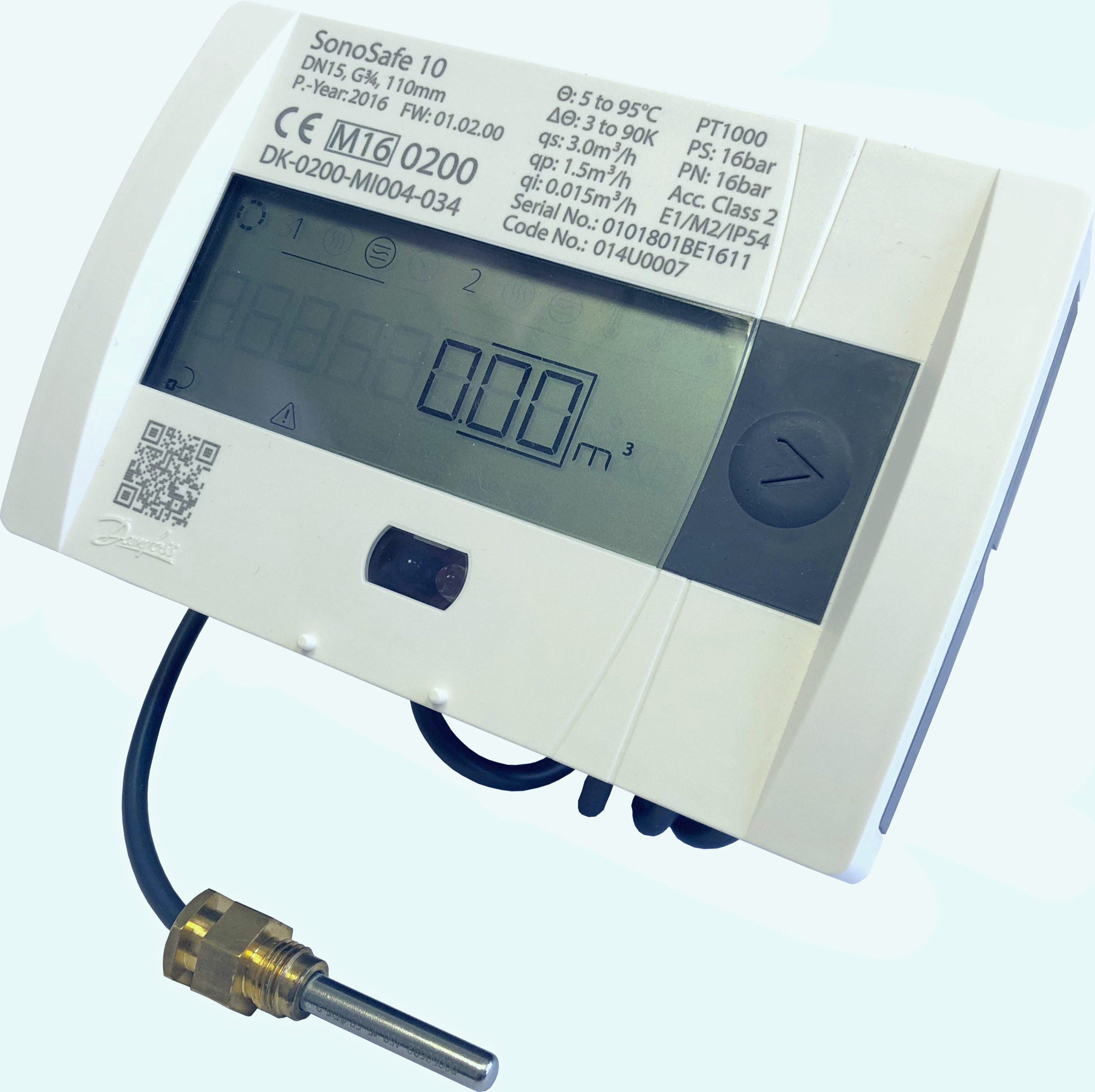 Sonosafe 10 теплосчетчик как снять показания Danfoss SonoSafe10/3,5/установка- возвратный трубопровод/Dn25/резьбовое исполнен