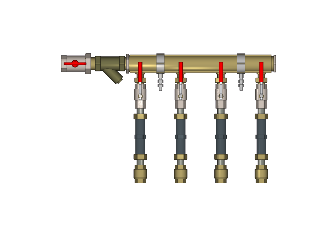 160w1092r.png | Узлы распределительные этажные для систем водоснабжения WDU.3R Ридан | официальный сайт Danfoss Россия