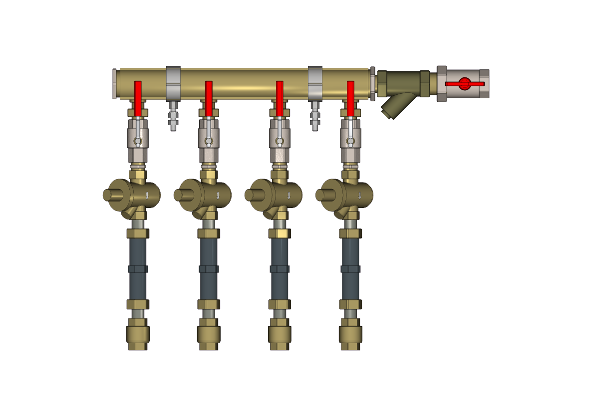 160w1119r.png | Узлы распределительные этажные для систем водоснабжения WDU.3R Ридан | официальный сайт Danfoss Россия