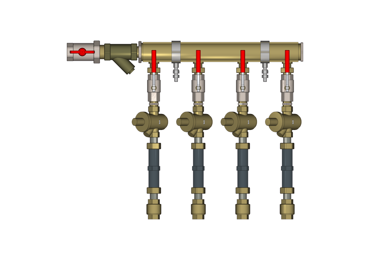 160w1110r.png | Узлы распределительные этажные для систем водоснабжения WDU.3R Ридан | официальный сайт Danfoss Россия