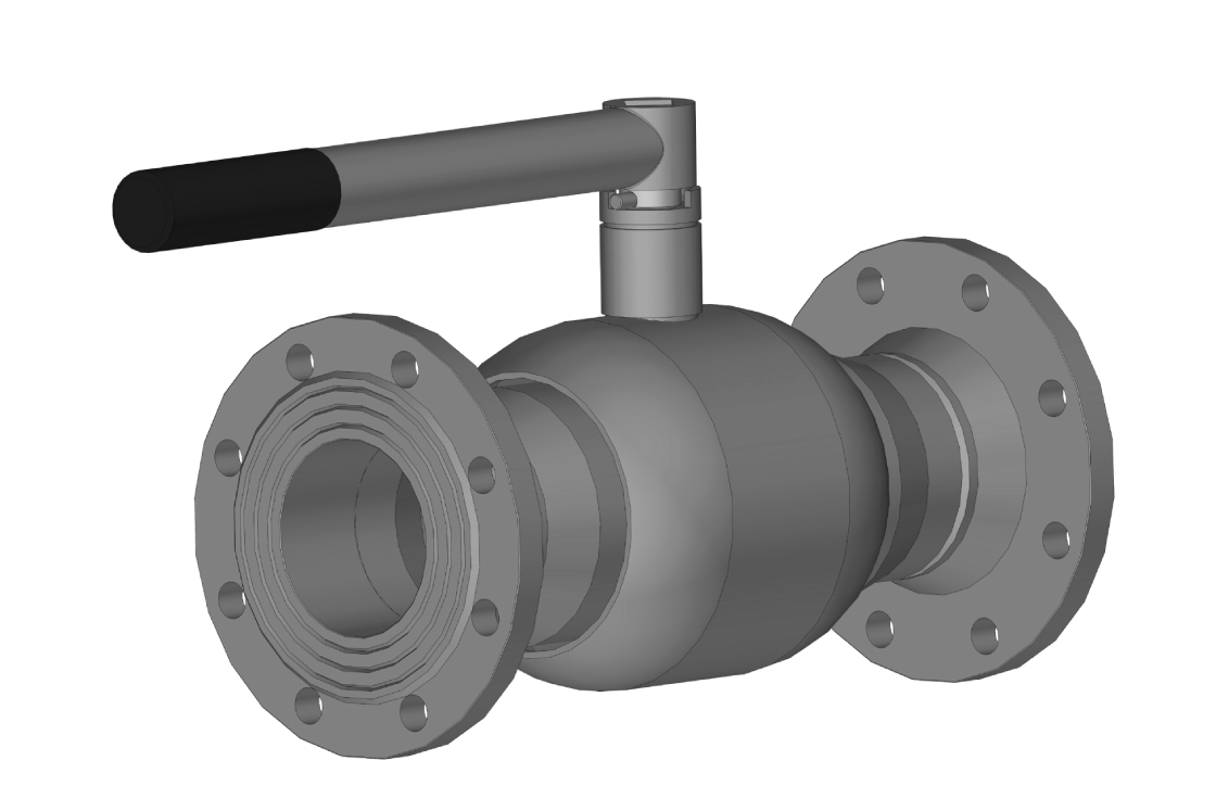 065N1840R - RJIP Premium Кран шаровой FB FF DN100 PN16 H (ЧБ Скетч) (1).png | Стальные шаровые краны RJIP Premium с полным проходом | официальный сайт Danfoss Россия