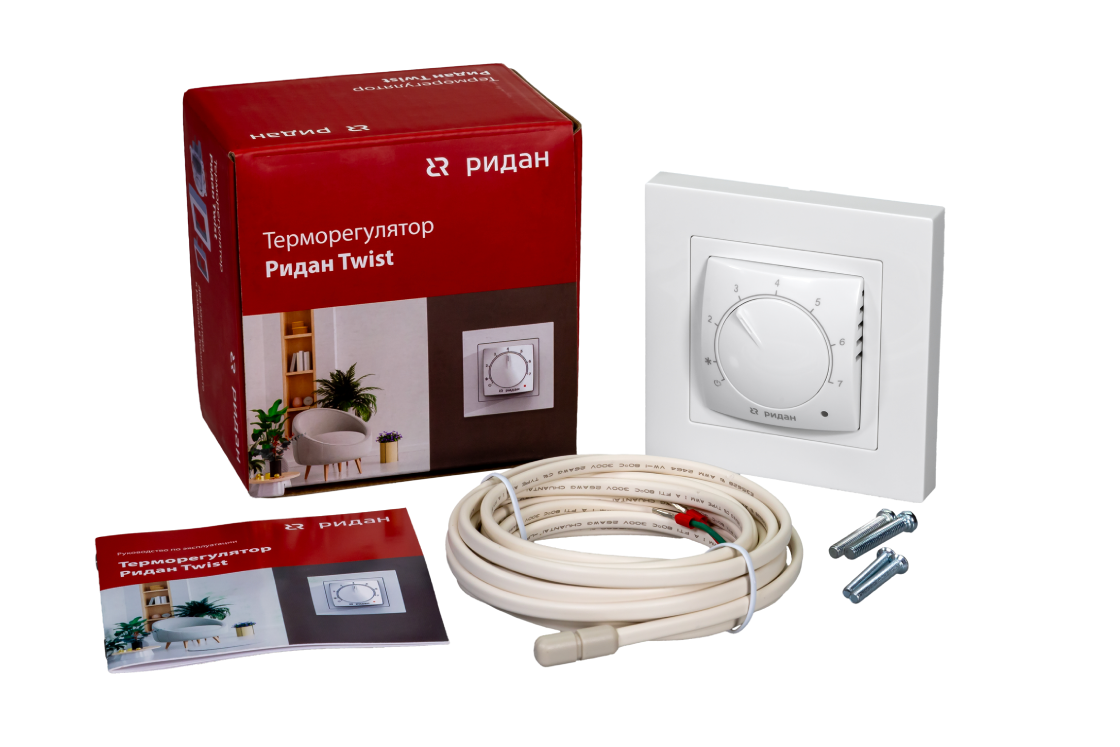 21RT0101R_Twist белый_set.png | Комплекты для теплого пола — нагревательный мат Ridan TF-200 с терморегулятором Ridan Twist | официальный сайт Danfoss Россия