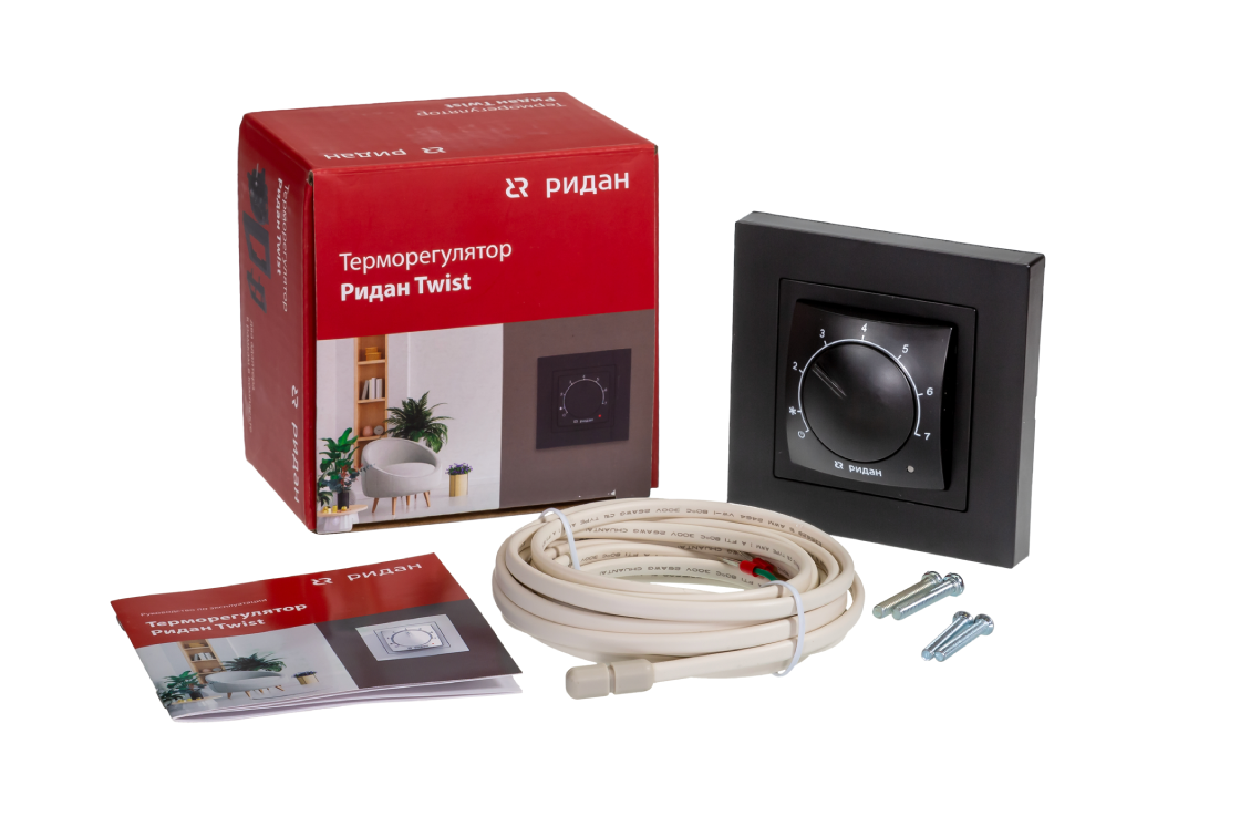 21RT0102R_Twist черный_set.png | Комплекты для теплого пола — нагревательный мат Ridan TF-200 с терморегулятором Ridan Twist | официальный сайт Danfoss Россия