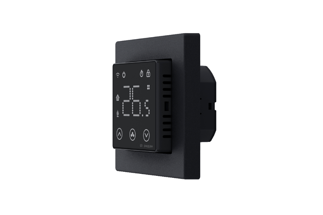 21RT0109R_Clever_left_black.png | Комплекты для теплого пола — нагревательный мат Ridan TF-200 с терморегулятором Ridan Clever | официальный сайт Danfoss Россия
