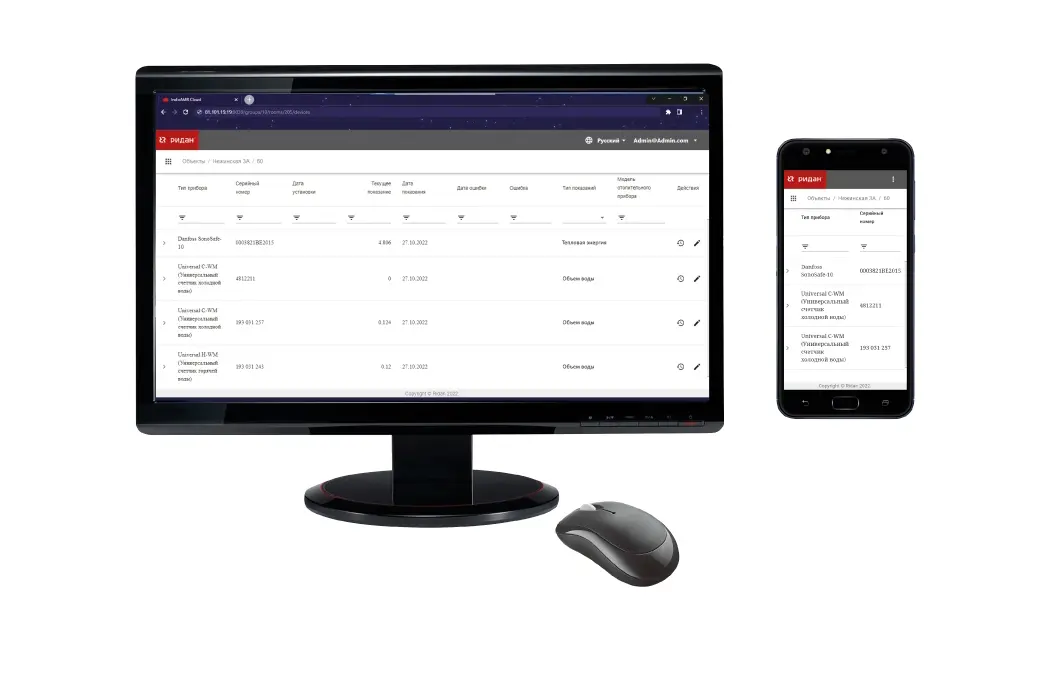 Программное обеспечение для учета энергоресурсов INDIV AMR Cloud (Облачное решение АМР) | официальный сайт Ридан Россия