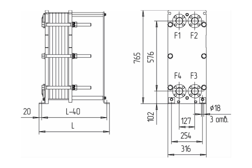 НН№12М_1.png | Теплообменник НН№12М ДУ 50 | официальный сайт Danfoss Россия