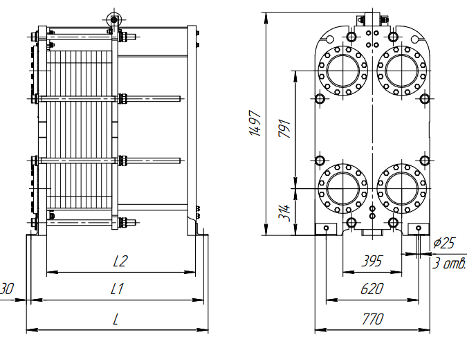 НН№43_2.png | Теплообменник НН№43 ДУ 200 | официальный сайт Danfoss Россия