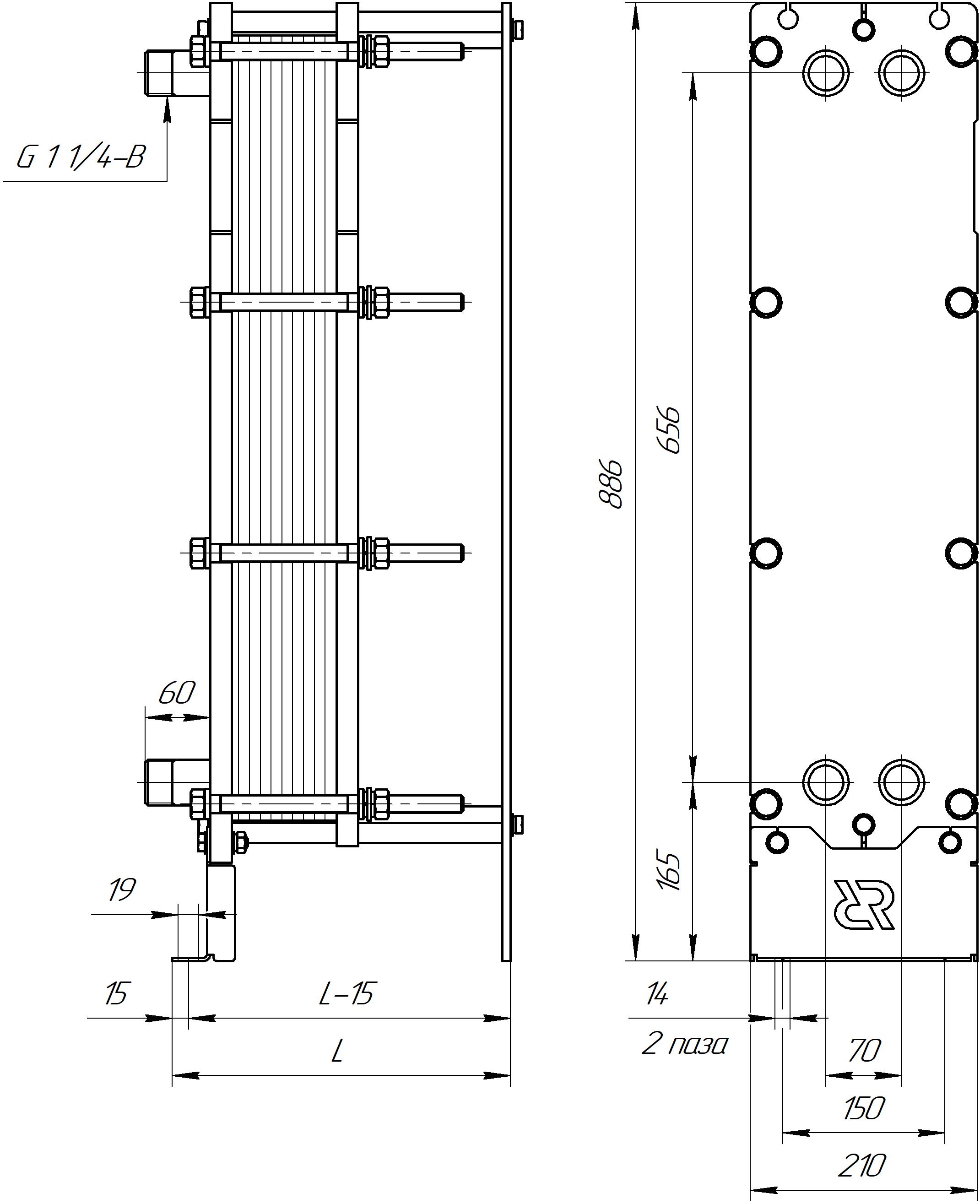 НН08.jpg | Теплообменник НН№08 ДУ 32 | официальный сайт Danfoss Россия