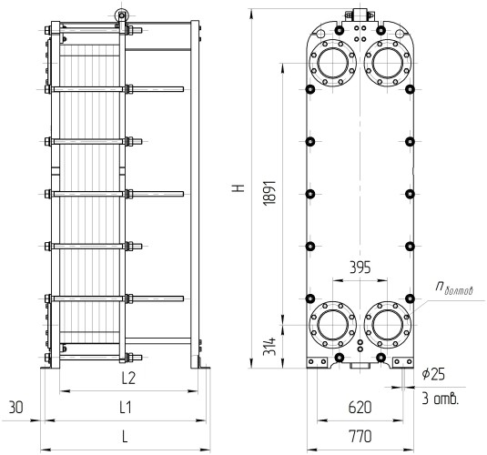 Теплообменник НН№130 ДУ 200 | официальный сайт Danfoss Россия