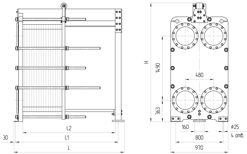 Теплообменник НН№121 ДУ 300 | официальный сайт Danfoss Россия
