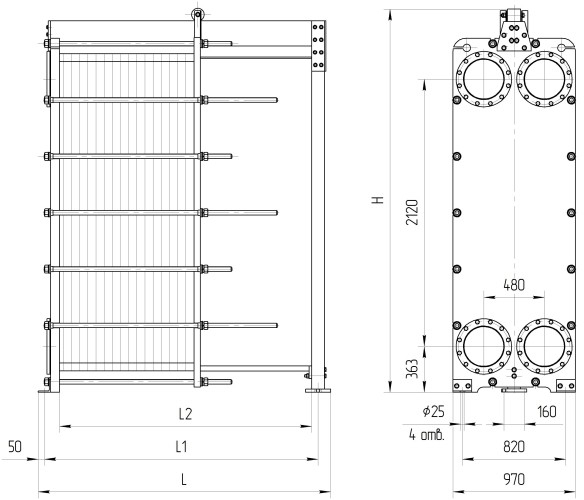 Теплообменник НН№188 ДУ 300 | официальный сайт Danfoss Россия
