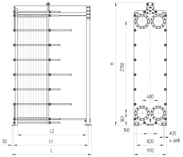 Теплообменник НН№251 ДУ 300 | официальный сайт Danfoss Россия