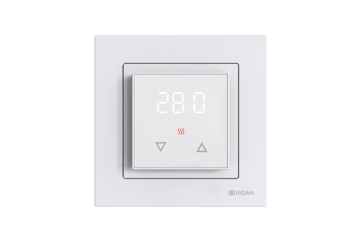 21RT0103R_Ridan Room-front_logoeng.png | Электронный терморегулятор Ridan Room (комнатный) | официальный сайт Danfoss Россия