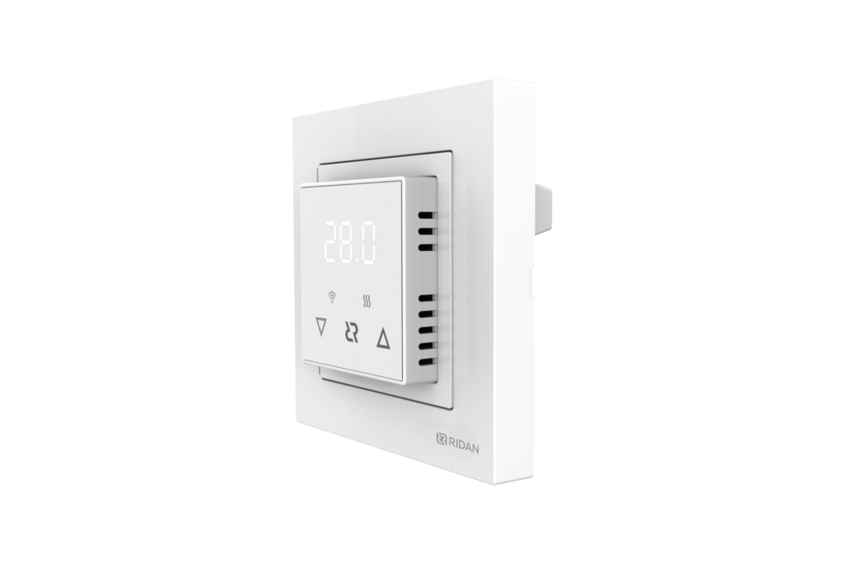 21RT0104R_Ridan Classy-white-left_logoeng.png | Программируемый терморегулятор Ridan Classy (Класси) | официальный сайт Danfoss Россия