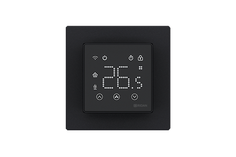 21RT0109R_Clever_front_black+new logo.png | Комплекты для теплого пола — нагревательный мат Ridan TF-200 с терморегулятором Ridan Clever | официальный сайт Danfoss Россия