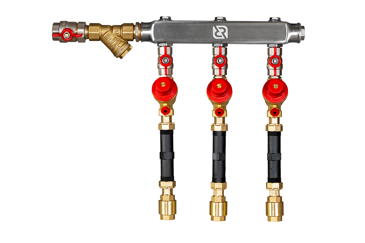 2. НОВОЕ фото WDU с нижним подключением (2).png | Узлы распределительные этажные для систем водоснабжения WDU.3R Ридан (коллекторы из нержавеющей стали) | официальный сайт Danfoss Россия