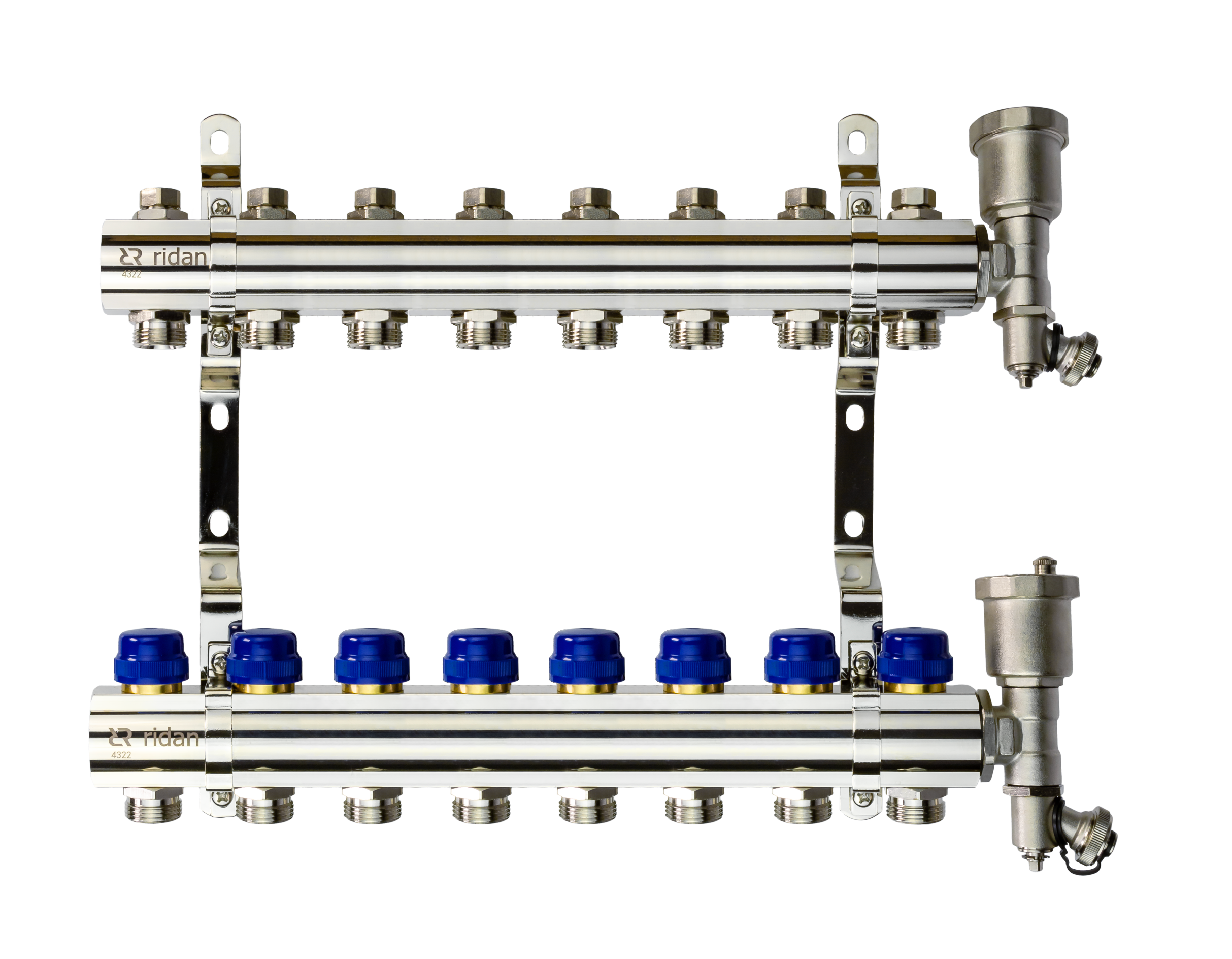 FHF-R-8.png | Коллекторные группы с заглушками для радиаторного отопления FHF-R Ридан | официальный сайт Danfoss Россия