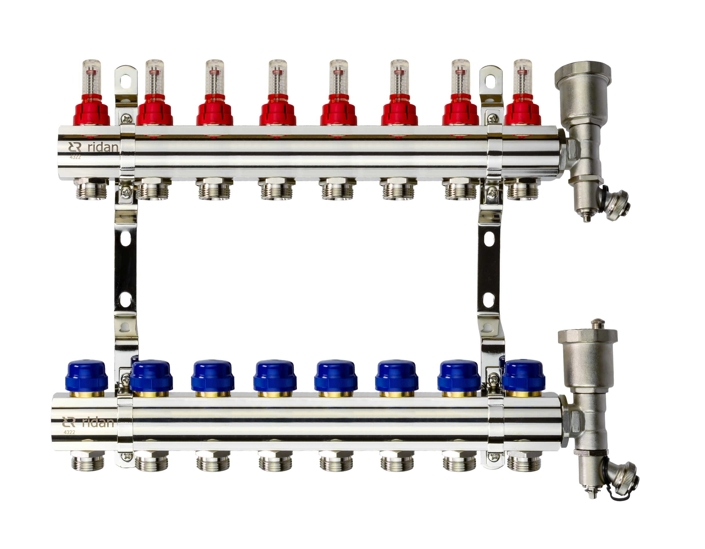 FHF-RF-8.png | Коллекторные группы с расходомерами для теплого пола FHF-RF Ридан | официальный сайт Danfoss Россия