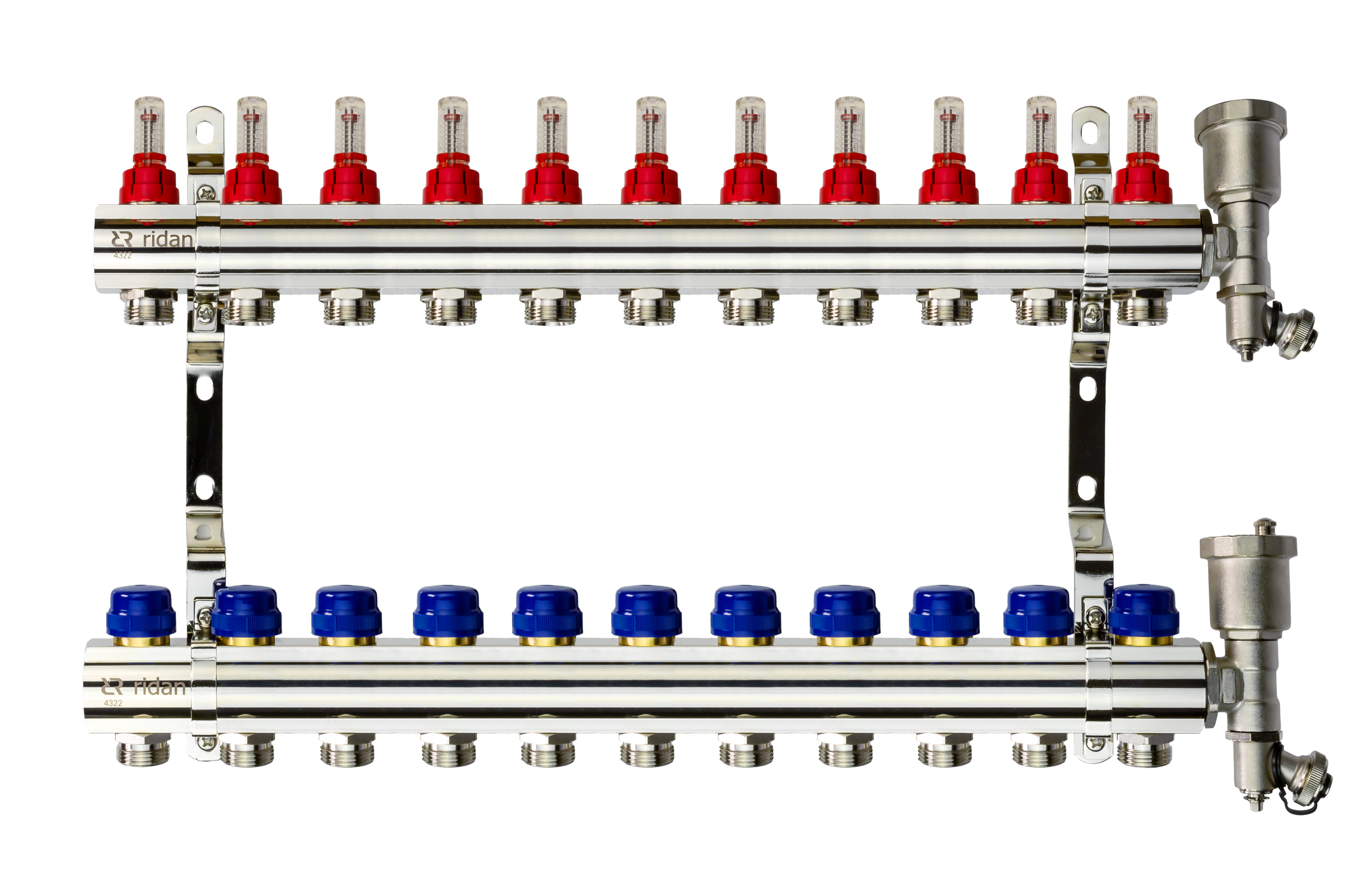 FHF-RF-11.png | Коллекторные группы с расходомерами для теплого пола FHF-RF Ридан | официальный сайт Danfoss Россия